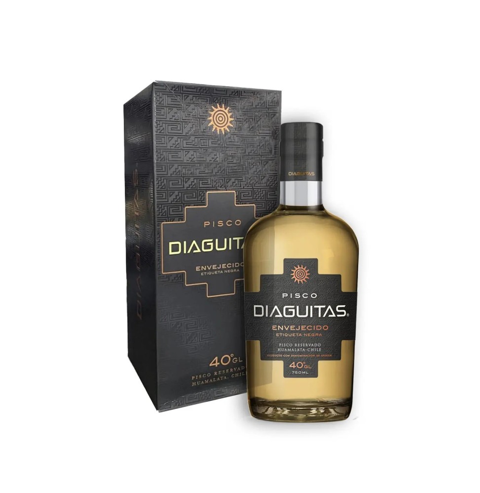 Pisco Diaguitas 40° Envejecido 750cc con Estuche Pisco Diaguitas 40° Envejecido 750cc con Estuche